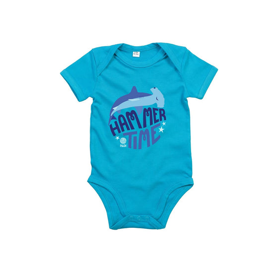 Hammerhead Shark Organic Cotton Baby Onesie / Bodysuit – Surf Blue