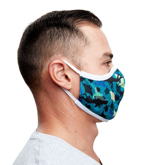 Manta Ray Recycled Plastic Cloth Face Mask + 5 Filters