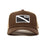 Diver Down Trucker Hat Dark Brown with Black/White Flag