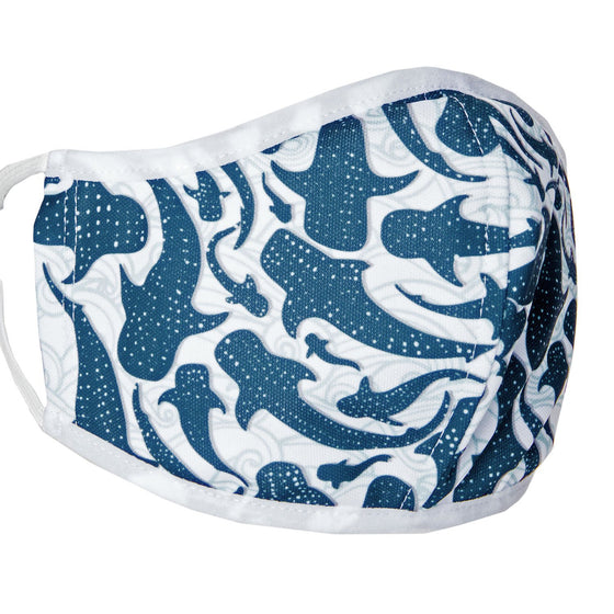Whale Sharks Recycled Plastic Cloth Face Mask + 5 Filters